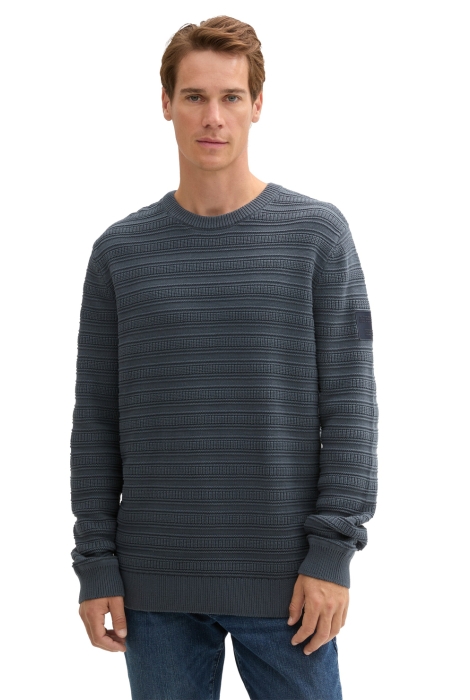 Tom Tailor structured crewneck knit