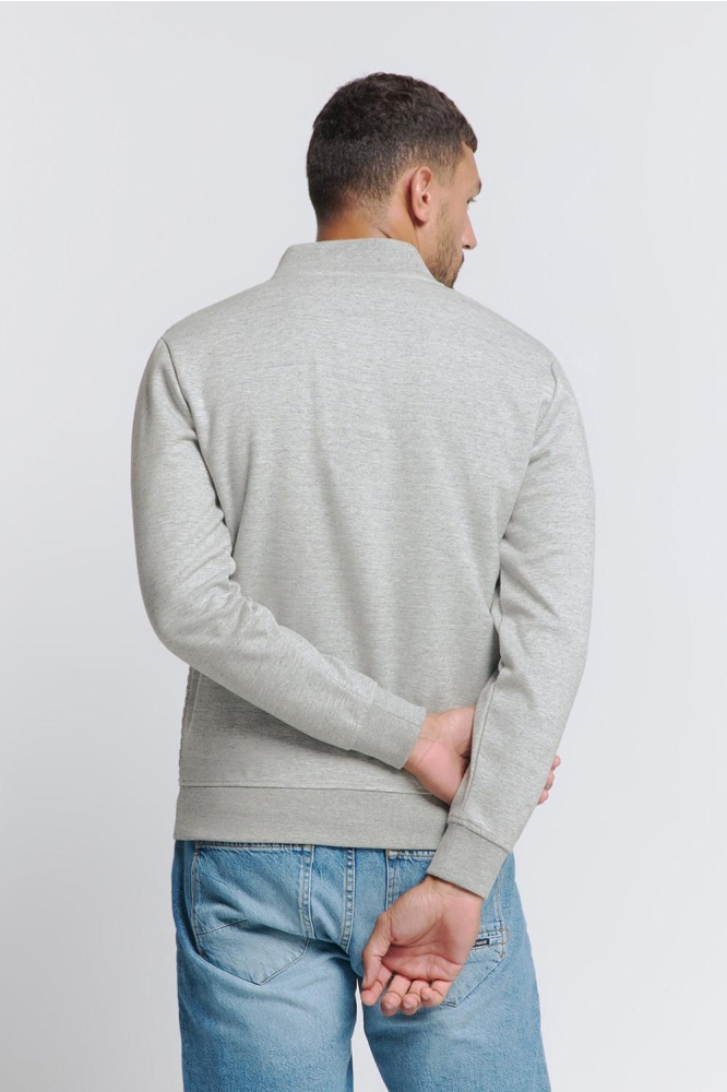 FULL ZIPP SWEATER 26101103 102 GREY MELANGE