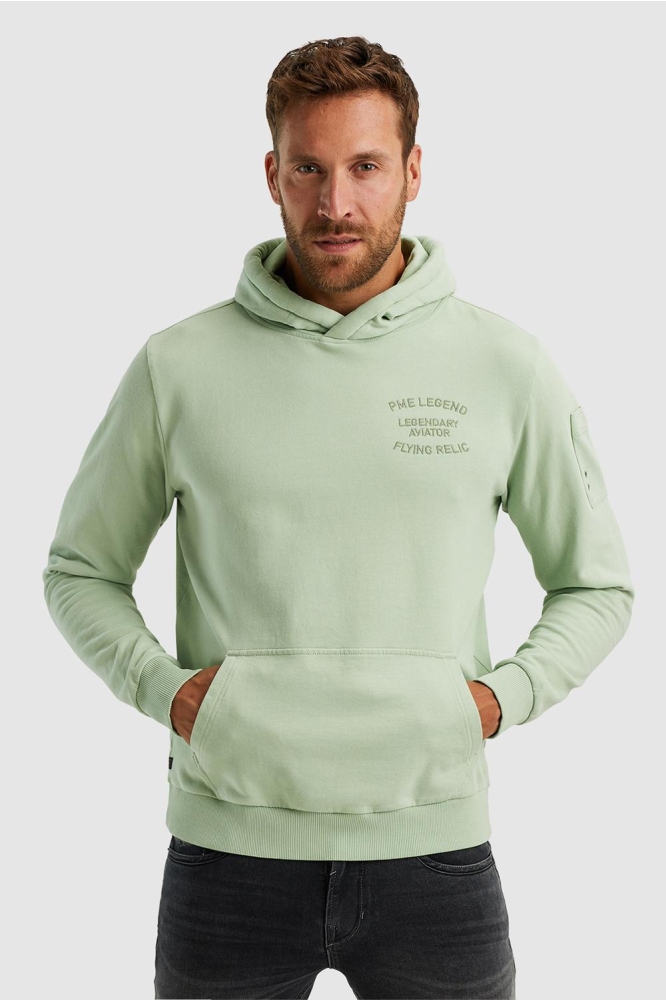 HOODIE MET ARTWORK PSW2411482 6258 QUIET GREEN