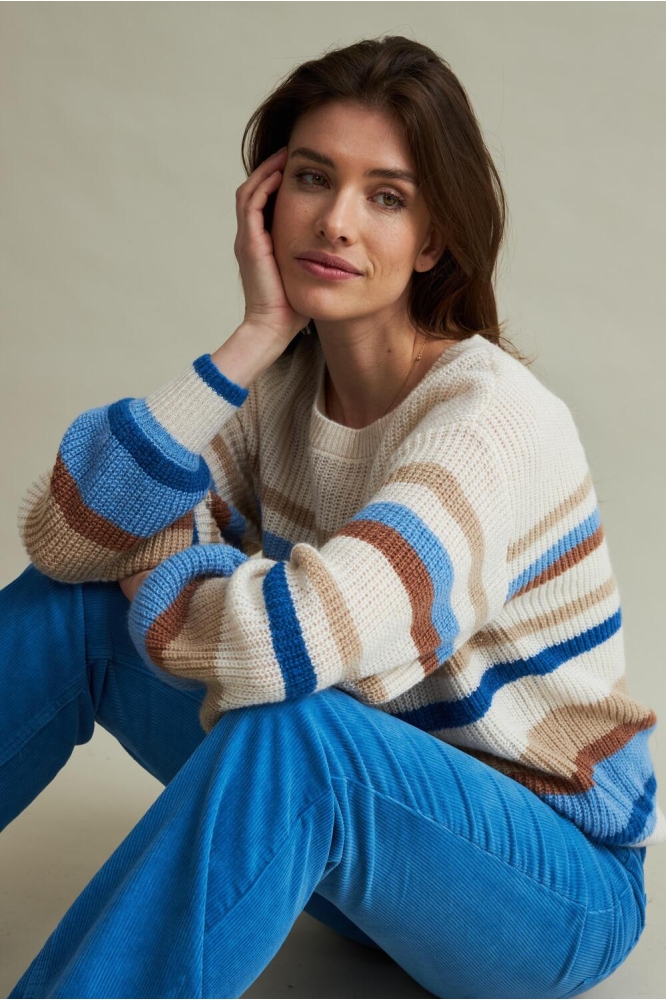 SAMMY STRIPE SWEATER SRB4320 Sky blue