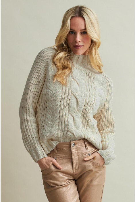 Red Button turtle cable sweater