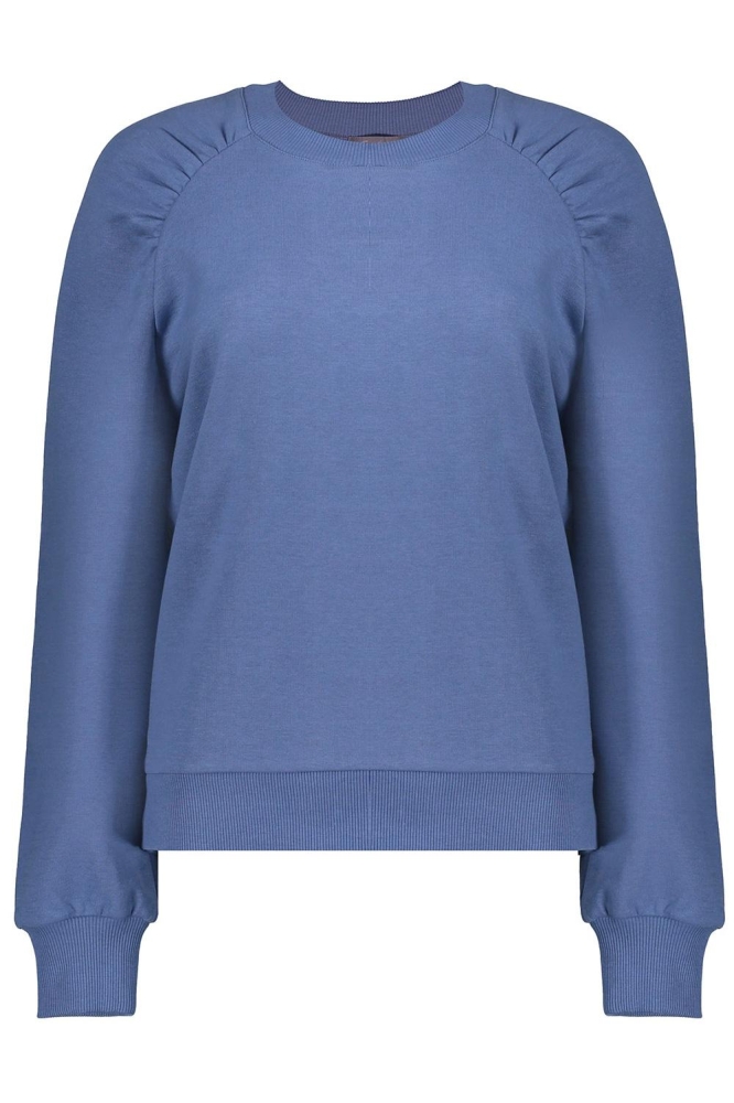 SWEATSHIRT MET PLOOIEN 42600 41 BLUE