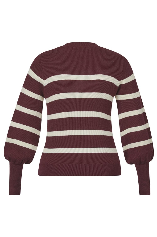 HANI STRIPE 17094 D BORDEAUX/L BEIGE