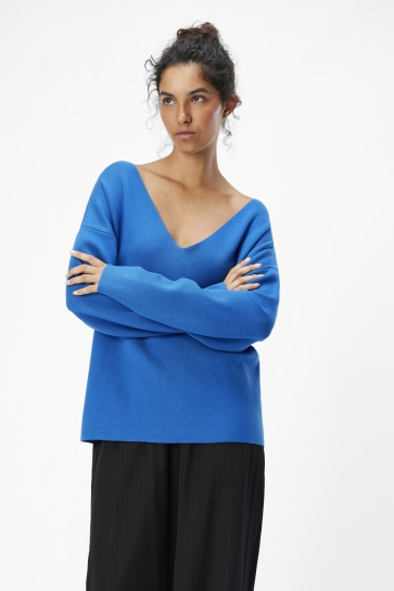 Object Trui OBJREYNARD V-NECK PULLOVER NOOS 23044288 LAPIS BLUE/COL