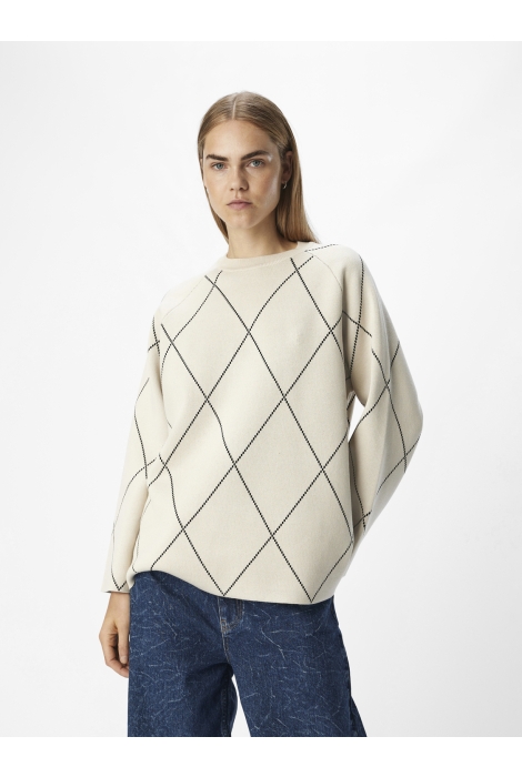 Object objester ls knit top aop noos