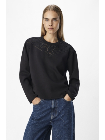 Object Trui OBJBETZY L/S LO PULLOVER E AW FAIR 23046581 BLACK