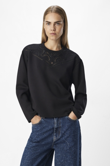 Object Trui OBJBETZY L/S LO PULLOVER E AW FAIR 23046581 BLACK