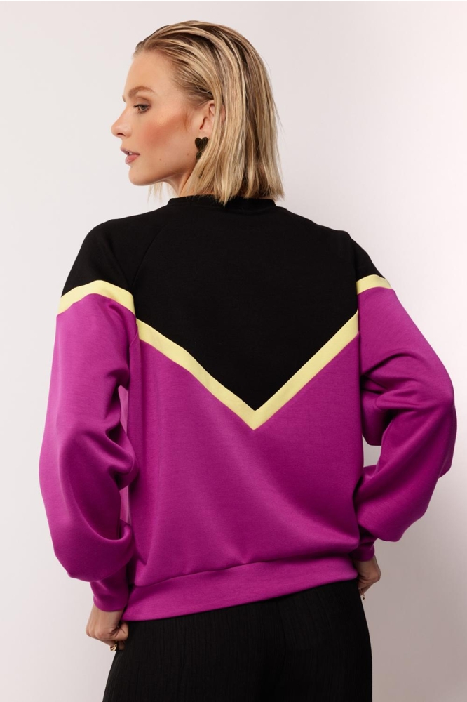 AZALEA SWEATER 25VQF10 001808 BLACK/ORCHID PURPLE