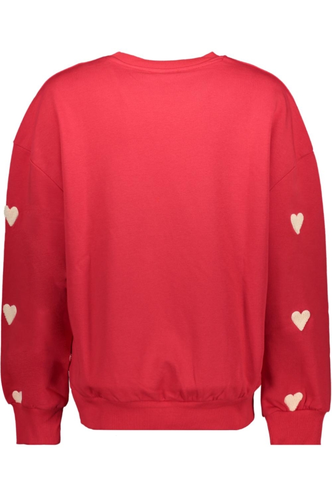 SWEATER MET GEBORDUURDE HARTJES 52093 21 450 Red/Off-White