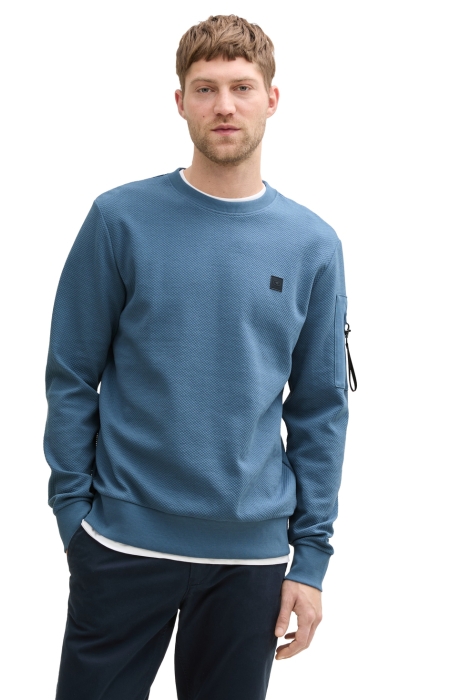 Tom Tailor structured crew-neck sweater