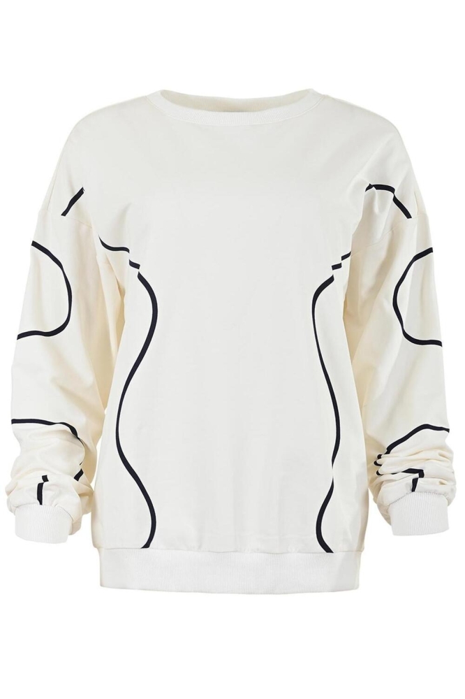 MERRA SWEATSHIRT SP25 80 337 OFF WHITE NAVY