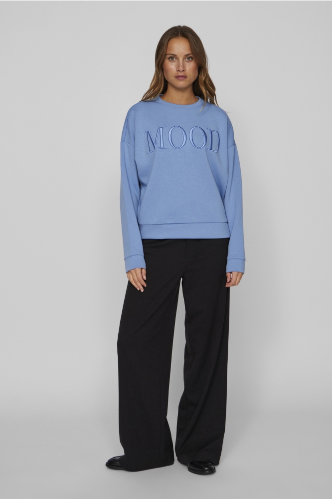 VIREFLECT EMB LUMI L/S SWEAT TOP/PR 14102406 Blissful Blue/MOOD