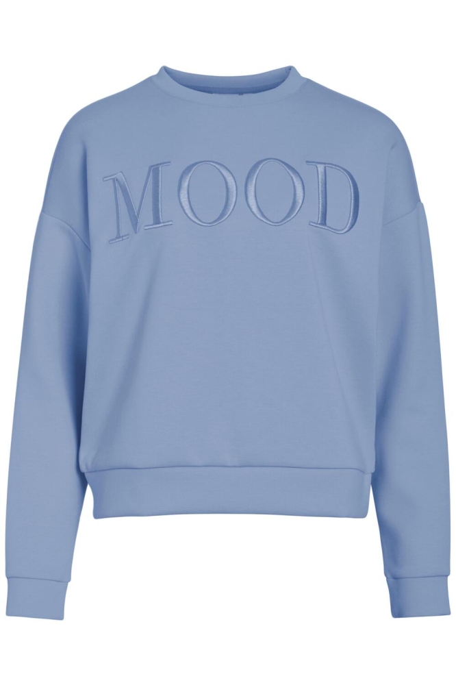 VIREFLECT EMB LUMI L/S SWEAT TOP/PR 14102406 Blissful Blue/MOOD