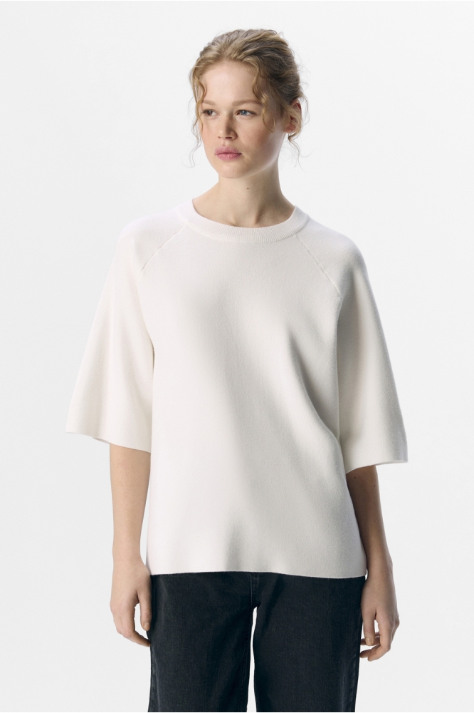 OBJREYNARD 2/4 KNIT PULLOVER NOOS 23045103 Cloud Dancer