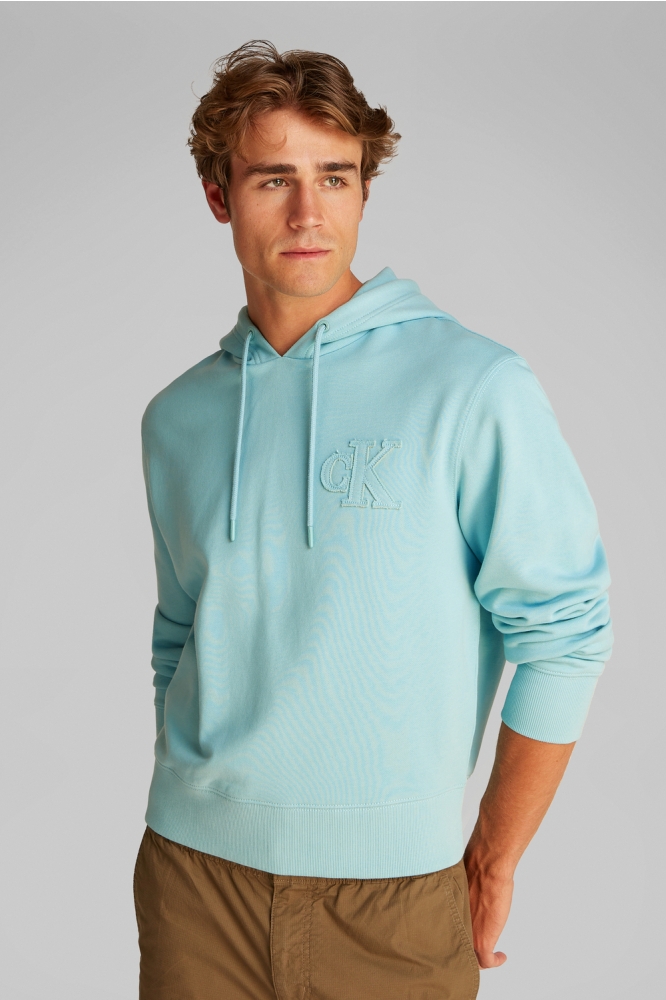 CK APPLIQUE HOODIE J30J327245 FRESH MINT