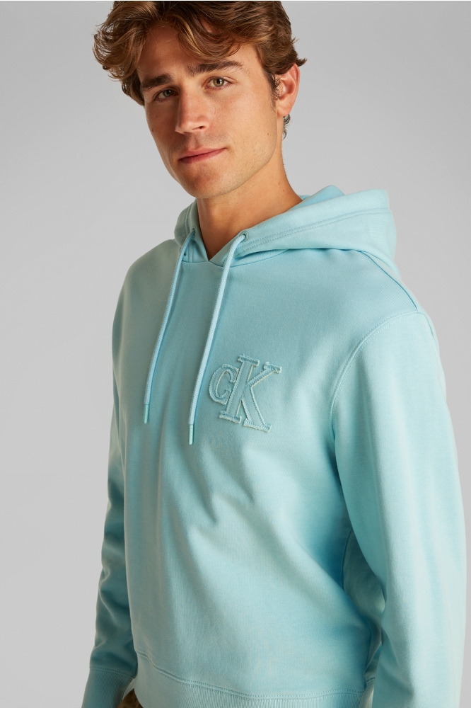 CK APPLIQUE HOODIE J30J327245 FRESH MINT