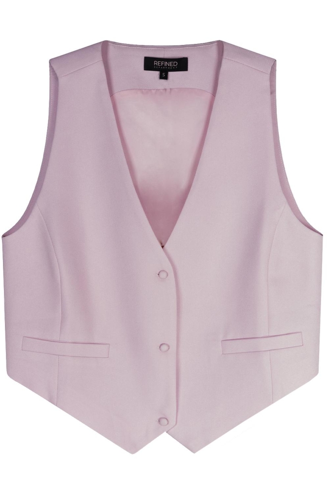 EMILI LADIES WOVEN GILET R2407663450 300 SOFT PINK