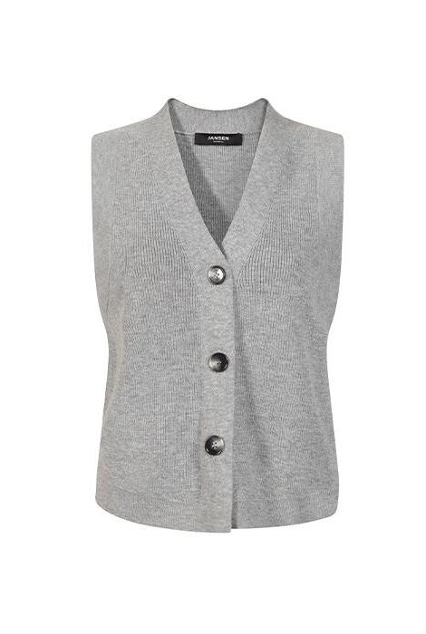 BILLIE W24 GILET FN262 000460 GREY MELANGE