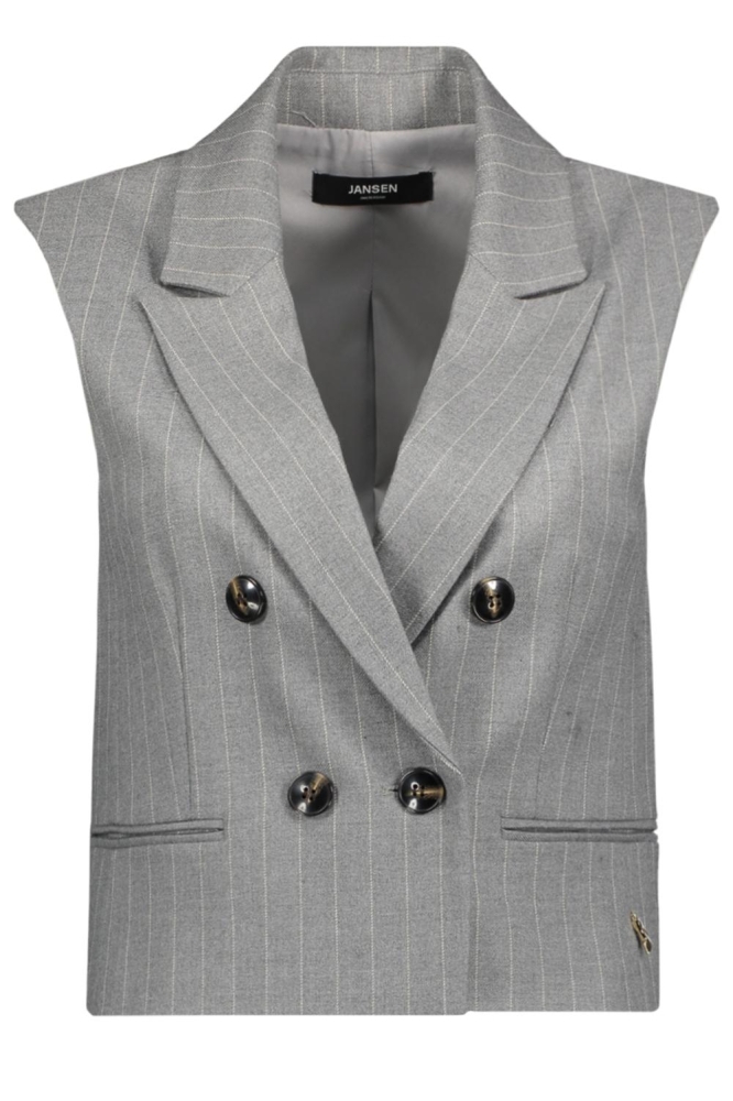 BOWEN W24 GILET PSG264 000460 GREY MELANGE