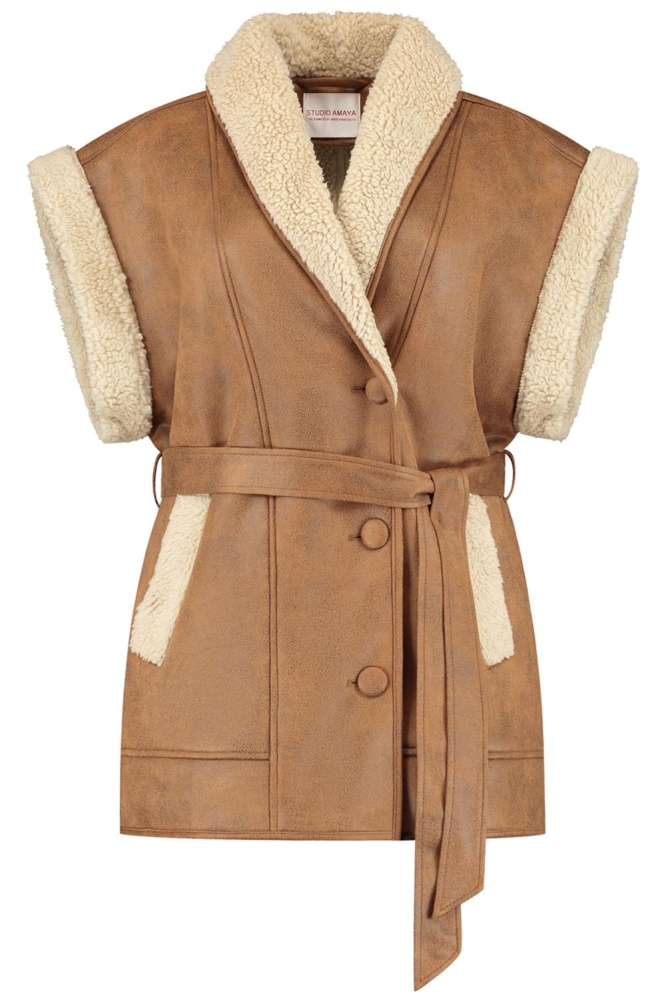 MAYA GILET BROWN