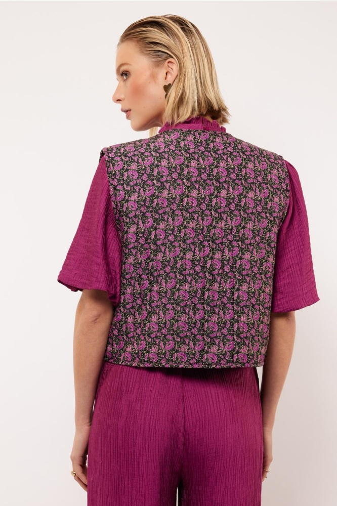 CELYN GILET 25VSF04 BLACK/PURPLE ORCHID