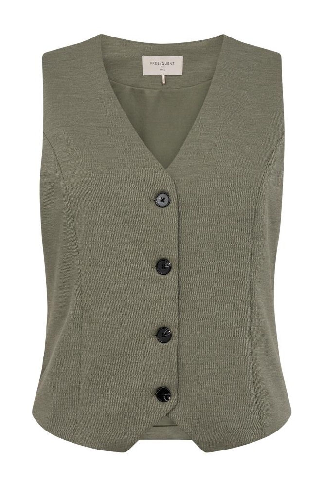 FQNANNI WAISTCOAT 205513 DEEP LICHEN GREEN MELANGE