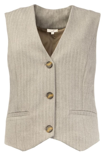 I-coni-K Vest JESKA FISHBONE 25S P342 07 02 BEIGE