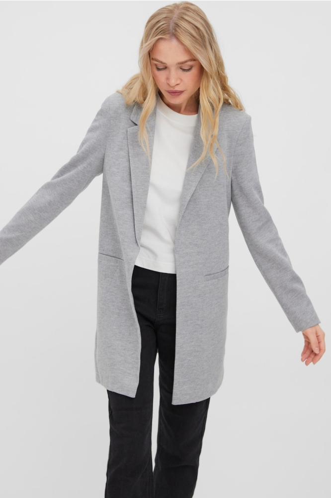 VMVERINA LS LONG BLAZER NOOS 10258618 Light Gry Melange