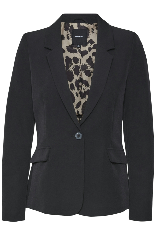 VMKACANDRA LS FITTED BLAZER 10318649 BLACK/LEO LINING