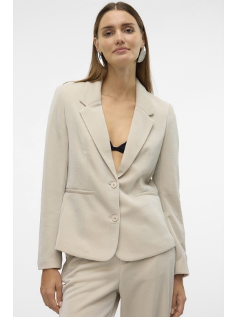 Vero Moda Blazer VMSHALI LS FITTED SHINY BLAZER 10318742 PUMICE STONE/SILVER LUR