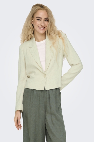 Jacqueline de Yong Blazer JDYKIARA LINEN L/S BLAZER PNT 15346177 Oatmeal/MELANGE