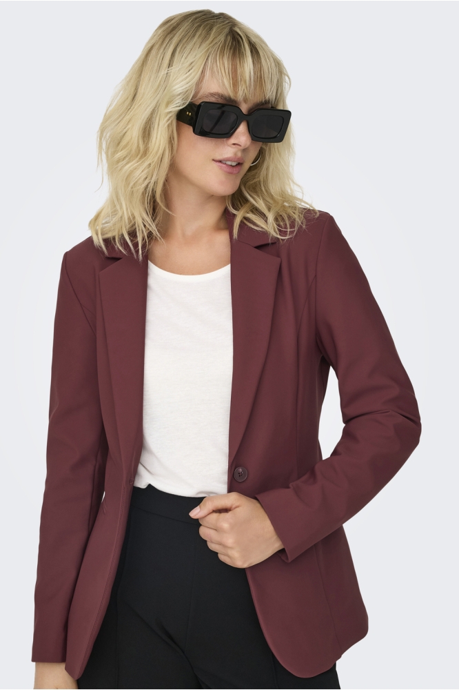 ONLTRAVEL L/S FIT BLAZER TLR 15324877 Red Mahogany