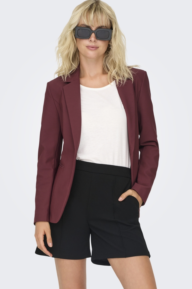 ONLTRAVEL L/S FIT BLAZER TLR 15324877 Red Mahogany