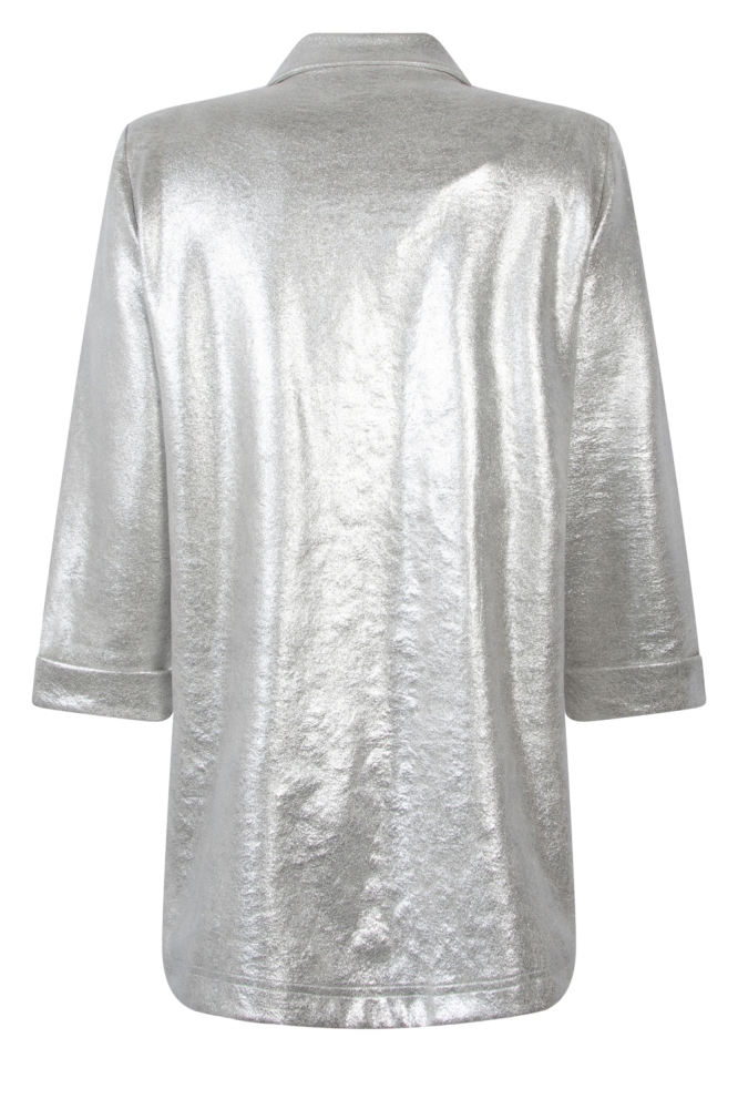 METALLIC SUEDINE BLAZER 245 WONDER 0200 SILVER