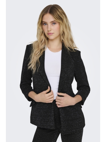 Only Blazer ONLALYA L/S FITTED GLIT BLAZER TLR 15331611 Black/W. SILVER LUREX