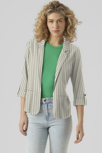 Vero Moda Blazer VMJESMILO 3/4 LOOSE BLAZER WVN GA N 10279700 SILVER LINING/ANJA OBSIDIAN