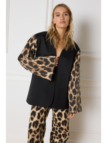 Refined Department Blazer SUKI WOVEN OVERSIZED BLAZER SL R2412453632 850 LEOPARD