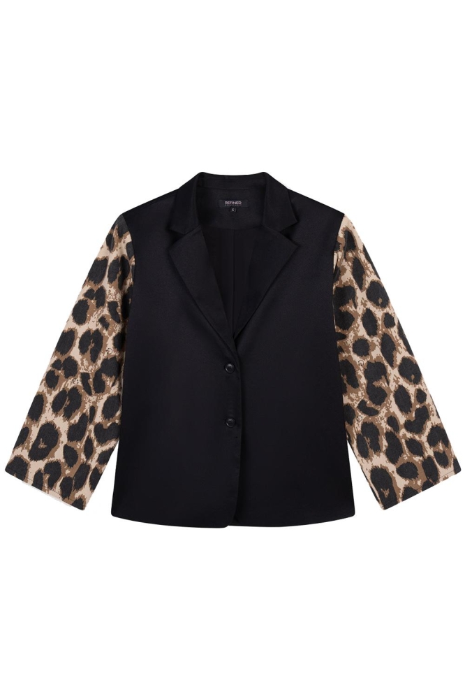 SUKI WOVEN OVERSIZED BLAZER SL R2412453632 850 LEOPARD