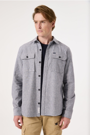 Garcia Overhemd OVERSHIRT C51301 8571 Blue Melee