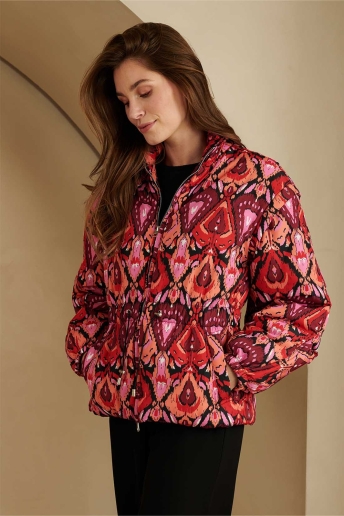 Lofty Manner Jas JACKET VEDA PI41 787 heart ikat print