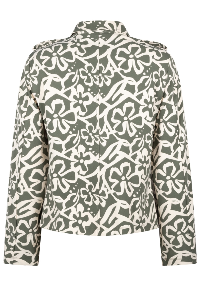 MAGGY PRINTED TRAVEL JACKET 241 1250/1200 GREEN/IVORY