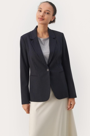 Part Two Blazer TAYLORSPW BZ 30308265 303291 DARK NAVY PINSTRIPE