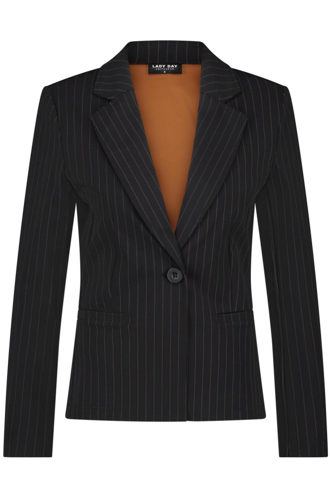 BILLY BLAZER L46 491 2217 PINSTRIPE BLACK