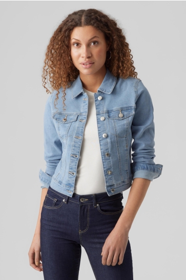 Vero Moda Jas VMLUNA LS SLIM DNM JACKET MIX GA NO 10279492 Light Blue Denim