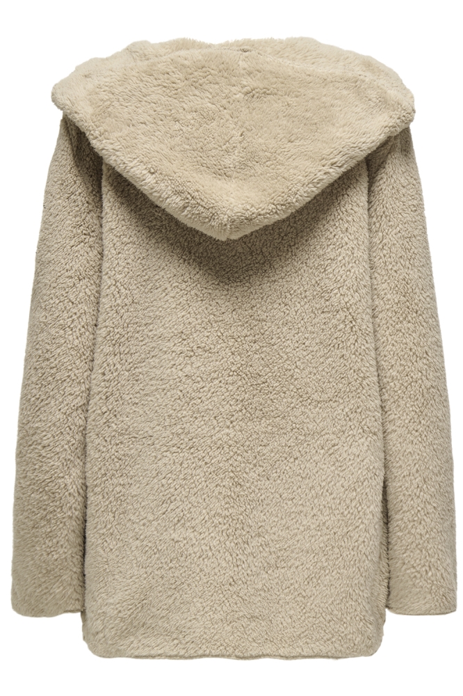 ONLCONTACT HOOD SHERPA COAT CC OTW 15300637 HUMUS