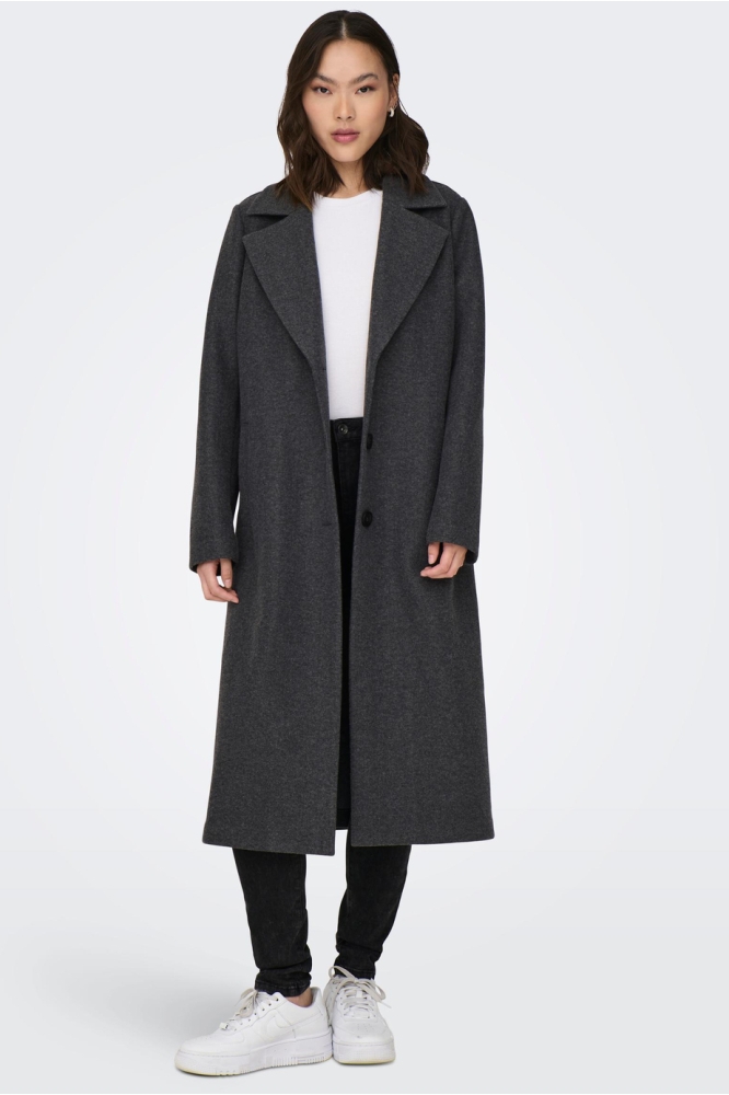 ONLEMMA REG. LONG COAT OTW OS 15313657 Dark Grey Melange