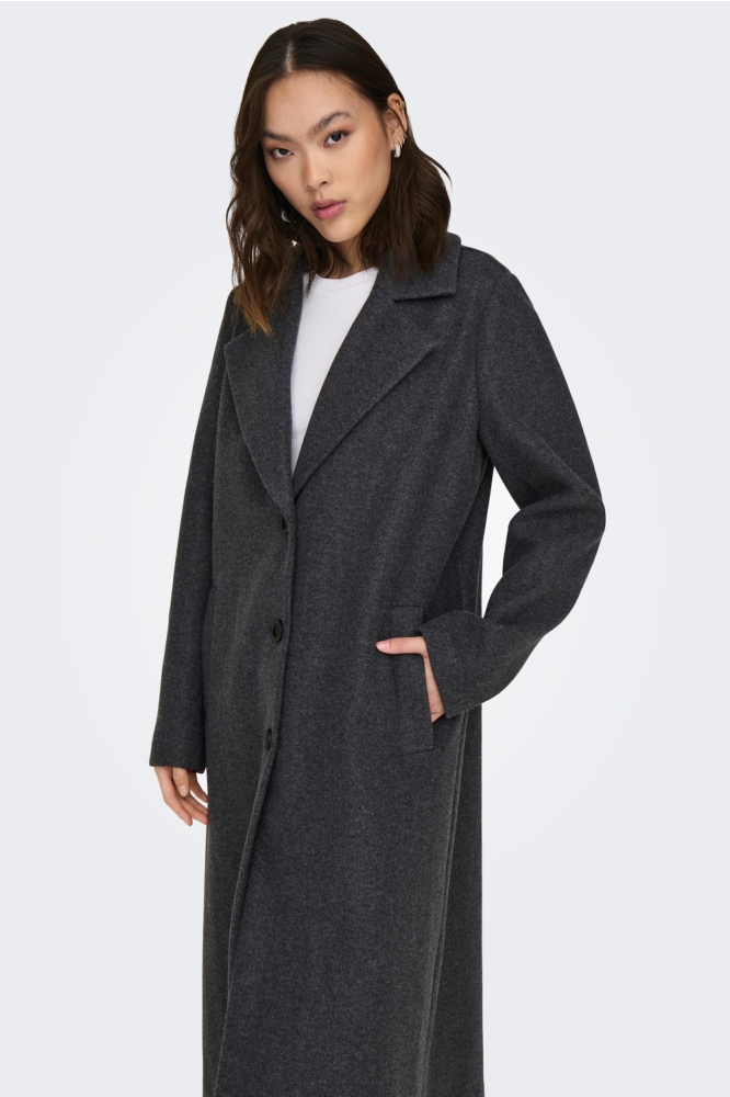 ONLEMMA REG. LONG COAT OTW OS 15313657 Dark Grey Melange