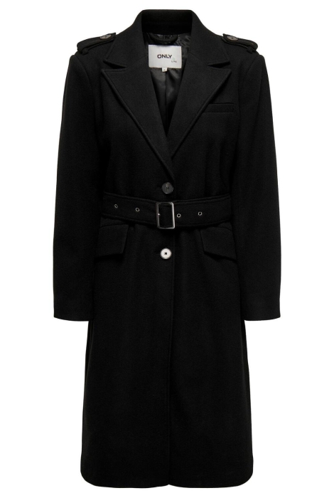 onlsif only 15292803 jas coat black/solid belted cc life filippa