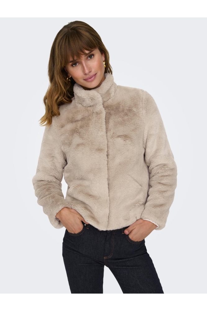 ONLNEWVIDA FAUX FUR JACKET CC OTW 15295423 HUMUS