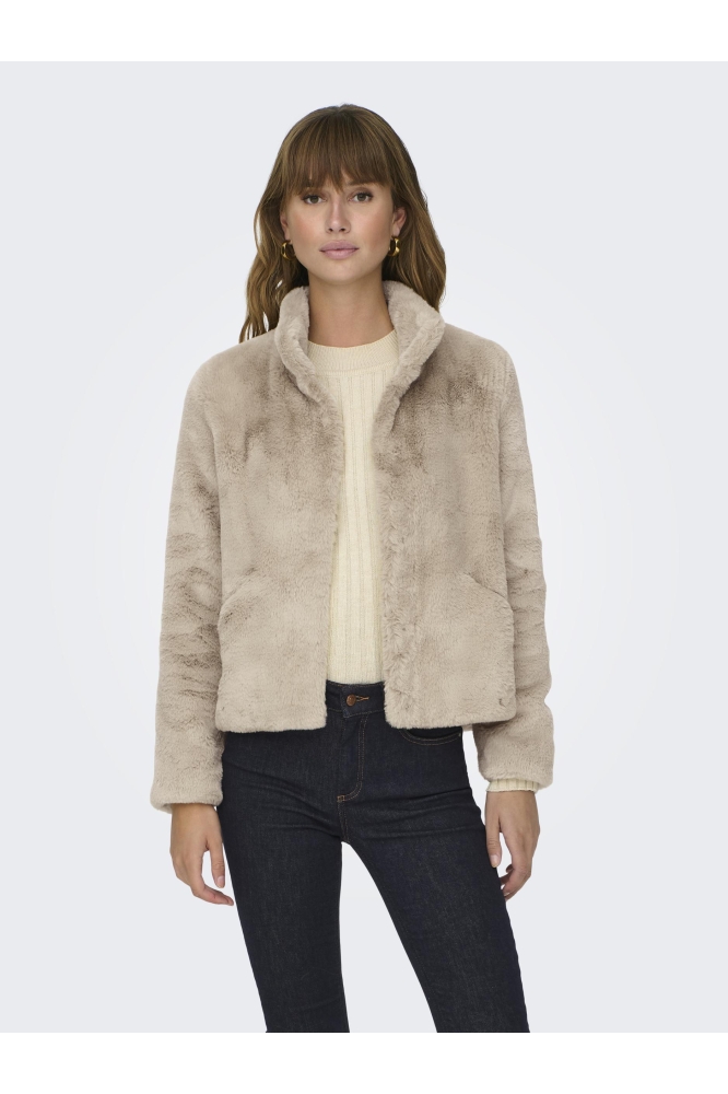 ONLNEWVIDA FAUX FUR JACKET CC OTW 15295423 HUMUS